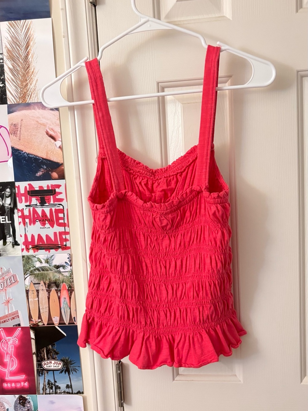 Universal Thread Pink Smocked Ruffle-Hem Tank - Picture 2 of 3
